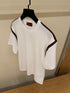 T-shirt Gucci Blanc en jersey de coton avec bande Web