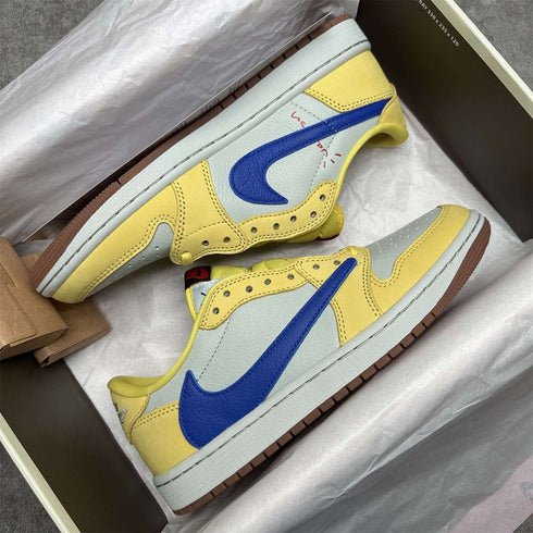 AIR JORDAN - JORDAN 1 RETRO LOW OG WMNS "TRAVIS SCOTT - CANARY" - Hanorio