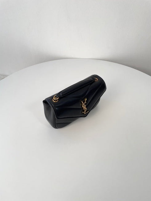 YSL - Sac Loulou Mini En Cuir D'agneau Noir - Hanorio