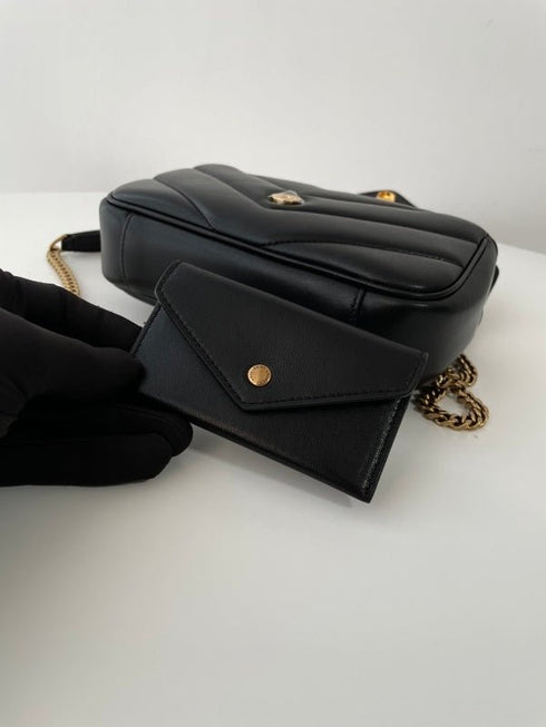 YSL - Sac Loulou Mini En Cuir D'agneau Noir - Hanorio