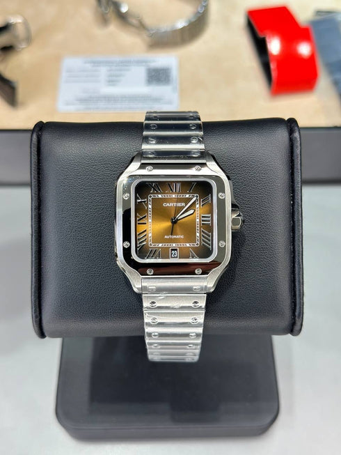 CARTIER - Santos de Cartier Brown Sunray Large - Hanorio