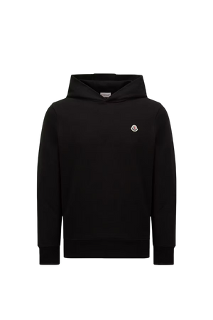 Sweat à capuche Moncler – Coton noir & empiècement logo
